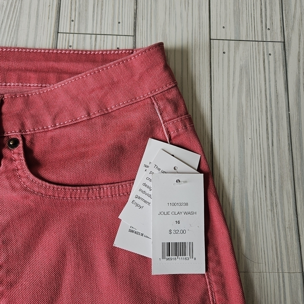 Daily Thread High Rise Cropped Ankle Flare Jeans in Jolie Clay Wash Size 16 NWT - Picture 5 of 13